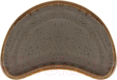 Тарелка закусочная (десертная) Porland Полумесяц 802111 / 4346 (темно-серый)