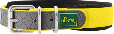 Ошейник HUNTER Collar Convenience Comfort / 63106 (55/M-L, неоновый желтый)