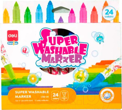 Фломастеры Deli EC155-24 (24цв)