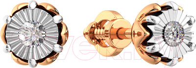 Серьги из комбинированного золота ZORKA 3D00134.14K.B (с бриллиантами)