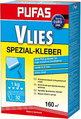 Клей для обоев Pufas Euro 3000 Флизелиновый (1кг)