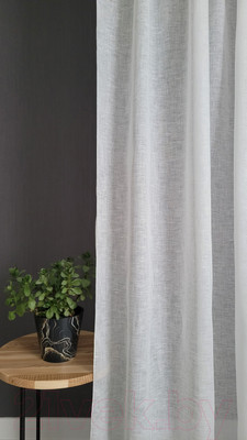 Гардина Dalian 02с129 (150x260, белый, лен)