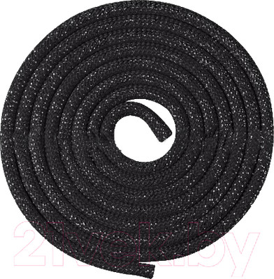 Скакалка для художественной гимнастики Indigo Sport Люрекс SM-124 (3м, черный/люрекс)