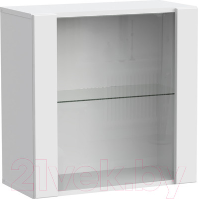 Шкаф навесной НК Мебель Point тип-61 / 71778729 (белый/белый глянец)