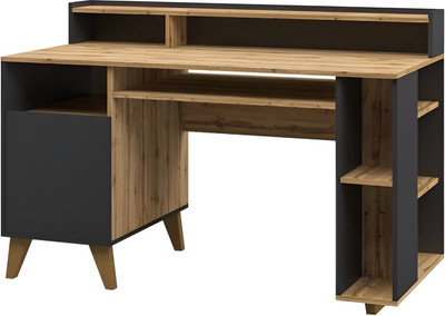 Письменный стол Мебель-Неман Сканди МН-036-25 (1) (дуб вотан/графит)
