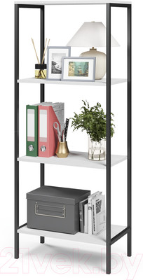 Стеллаж Mio Tesoro Joy Loft (белый/черный)