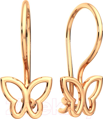 Серьги из розового золота ZORKA 300108А