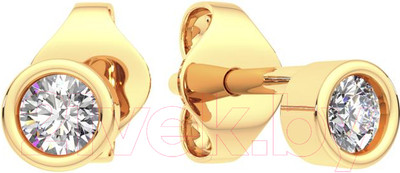 Серьги из розового золота ZORKA 310237 (с фианитами)