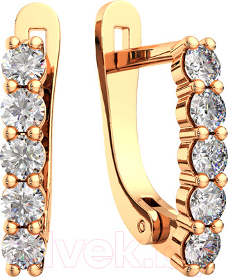 Серьги из розового золота ZORKA 310421 (с фианитами)