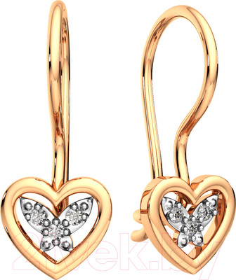 Серьги из розового золота ZORKA 3101275.14K.R (с фианитами)
