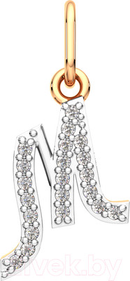 Подвеска из розового золота ZORKA 440059/М (с фианитами)