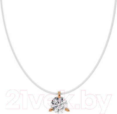 Колье из розового золота ZORKA 580002.14K.R (35см, с фианитом)