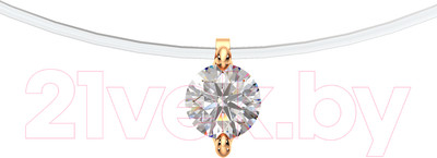 Колье из розового золота ZORKA 580003.1.14K.R (40см, с фианитами)