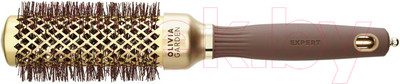 Расческа Olivia Garden Термобрашинг Expert Blowout Shine Wavy Bristles Gold&Brown (35мм)
