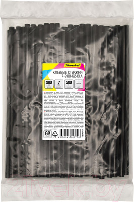 Клеевые стержни Silwerhof 7-200-62-BLA (черный, 62шт)