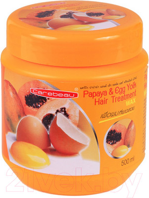 Маска для волос Carebeau Восстанавливающая с папайей и яичным желтком (500мл)