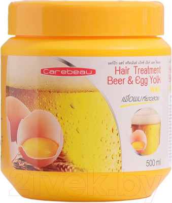 Маска для волос Carebeau Восстанавливающая с пивом и яичным желтком (500мл)