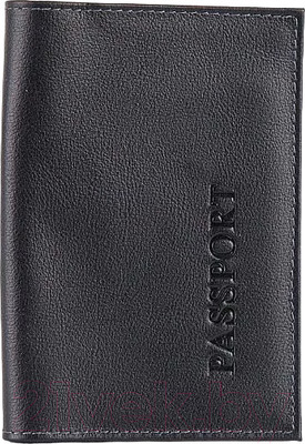 Обложка на паспорт Poshete 604-002MBLK (черный)