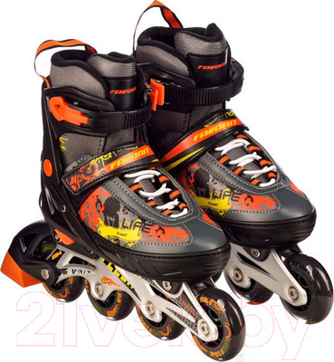 Роликовые коньки FAVORIT PW-153B-10BK-S