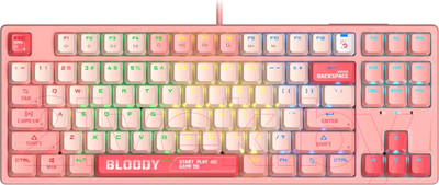 Клавиатура Bloody S87 Energy (розовый)