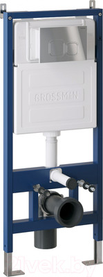 Инсталляция для унитаза Grossman 900.K31.01.000 + 700.K31.02.100.100 (с кнопкой смыва, хром глянцевый)