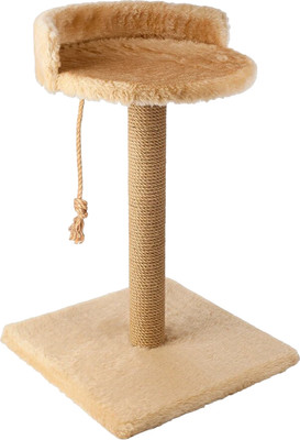 Лежанка-когтеточка Leader Toys Круг с квадратной платформой с кошачьей мятой / МТ14030 (коричневый)