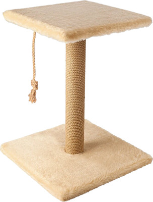 Лежанка-когтеточка Leader Toys Квадрат с квадратной платформой с кошачьей мятой / МТ14032 (коричневый)