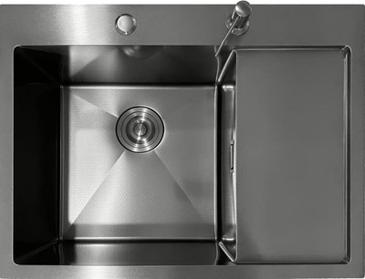 Мойка кухонная STELLAR Decor S6550NB-L-D (нано черный)