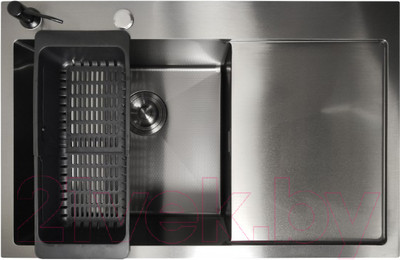 Мойка кухонная STELLAR Decor S6550NB-L-D (нано черный)