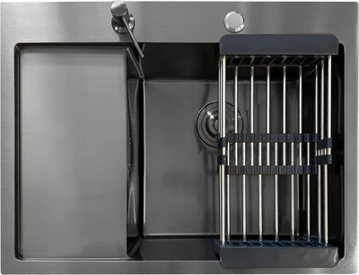 Мойка кухонная STELLAR Decor S6550NB-R-D (нано черный)