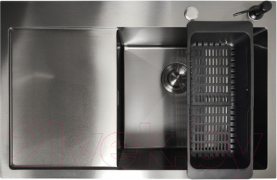 Мойка кухонная STELLAR Decor S6550NB-R-D (нано черный)