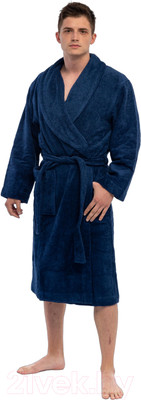 Халат Lilia Мужской махровый 17С-0234 (р-р 68-70/182, темно-синий)