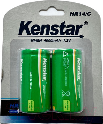 Комплект аккумуляторов Kenstar HR14/С Ni-Mh 4000mAh BL-2 / KS-HR14-4000-BL2