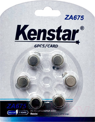 Комплект батареек Kenstar ZA675 BL-6 Zinc Air / KS-ZA675-BL6