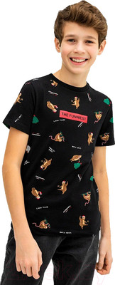 Футболка детская Mark Formelle 113379 (р.116-60, ленивцы на черном)