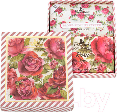 Подарочный набор Florinda Роза (мыло 200г + саше ароматическое 3шт)