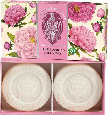 Набор мыла La Florentina Изысканный пион (2x115г)