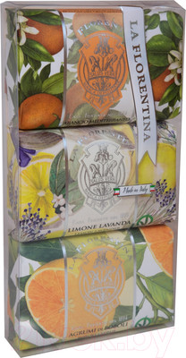 Набор мыла La Florentina Lemon&Lavender, Mediterranean Orange, Citrus (3x200г)