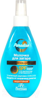 Молочко после загара Floresan SPF 45+ Водостойкое для загара (160мл)
