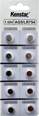 Комплект батареек Kenstar G5/LR754/LR48/393A/193 1.5V BL-10 / KS-G5-BL10