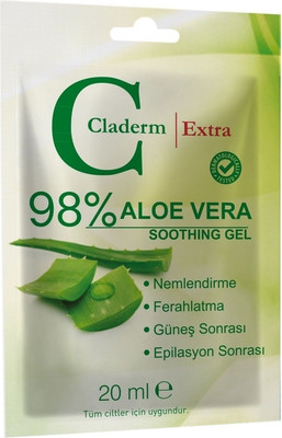 Гель для тела Claderm Aloe Vera Soothing 98% Успокаивающий и Увлажняющий (20мл)