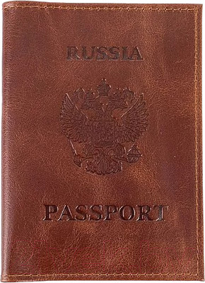 Обложка на паспорт Poshete 604-118JL-BRW (коричневый)