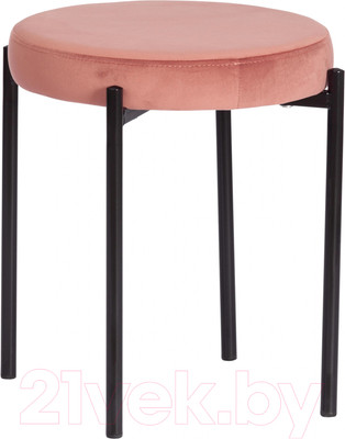 Табурет Tetchair Revo ткань/металл (коралловый Barkhat 15/черный)