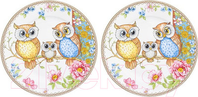 Набор тарелок Elan Gallery Совушки / 420174 