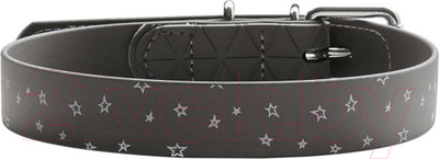 Ошейник HUNTER Collar Convenience Refl / 69130 (55/M-L, серый/звезды)