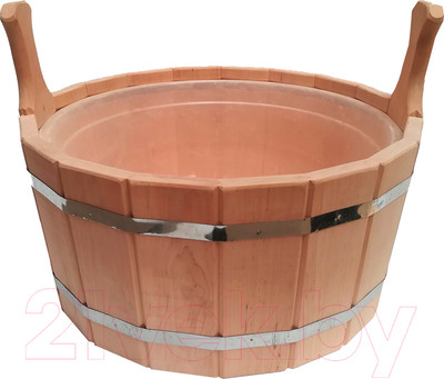 Шайка СаунаОпт С пластмассовой вставкой ШТП-20 (20л)