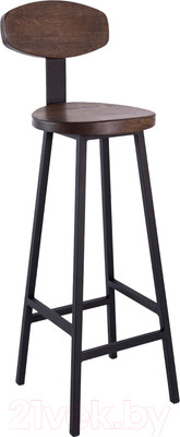 Стул барный Stal-Massiv SMH-S78 со спинкой (дуб мореный/черный)