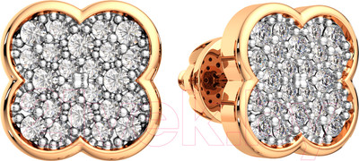 Серьги из розового золота ZORKA 3D00425.14K.R.ZZ (с бриллиантами)