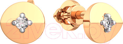 Серьги из розового золота ZORKA 3D00295.14K.R (с бриллиантами)