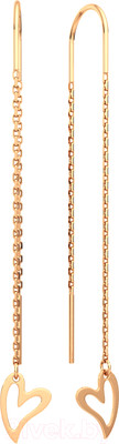 Серьги из розового золота ZORKA 3900173.14K.R